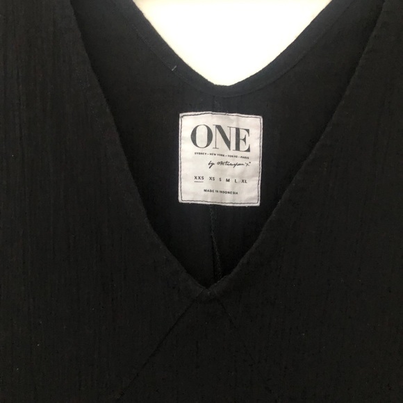 One Teaspoon Black Linen Mini Dress - Picture 2 of 4